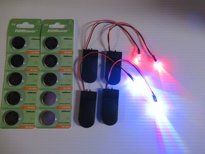 Light Up your Projects with These 5mm Slow Color Changing RGB Battery Powered LED Lights with Extra Batteries - image1